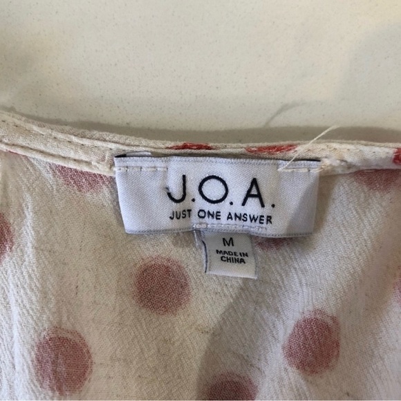 J.O.A wrap mini V-neck polka dots dress size :M - Picture 16 of 16